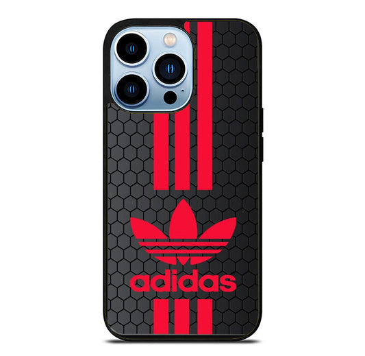 Adidas Red Stripe Hexagon iPhone 14 Pro Max Case