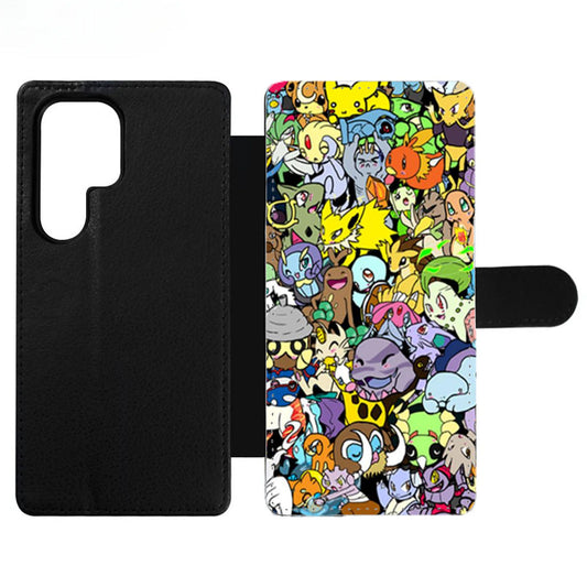 Adorable Pokemon Character Wallet Samsung Case