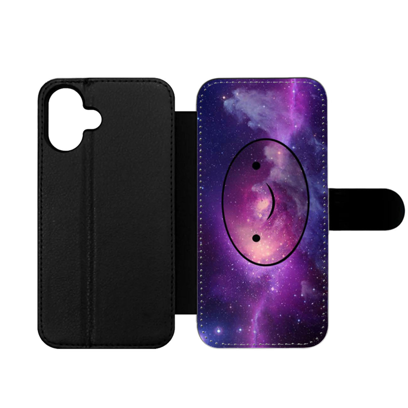 Adventure Time Finn The Human Face In Galaxy Nebula Wallet iPhone Case