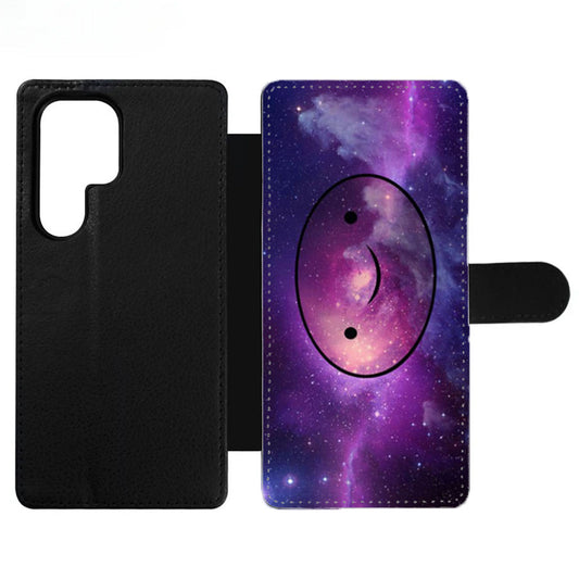Adventure Time Finn The Human Face In Galaxy Nebula Wallet Samsung Case