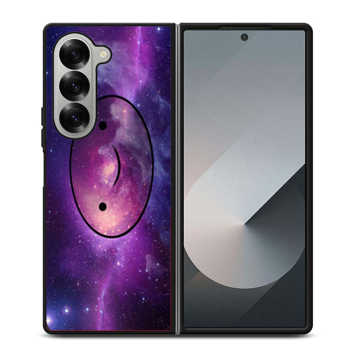 Adventure Time Finn The Human Face In Galaxy Nebula Samsung Z Fold 6 Case