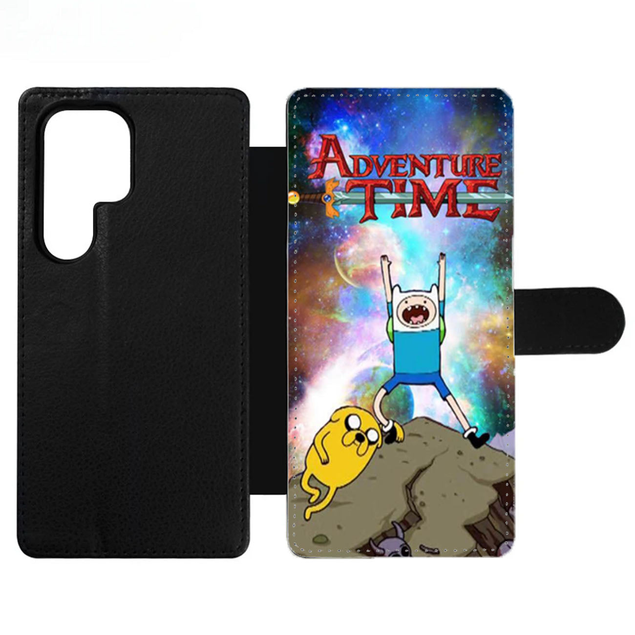 Adventure Time Finn and Jake Galaxy Nebula Wallet Samsung Case
