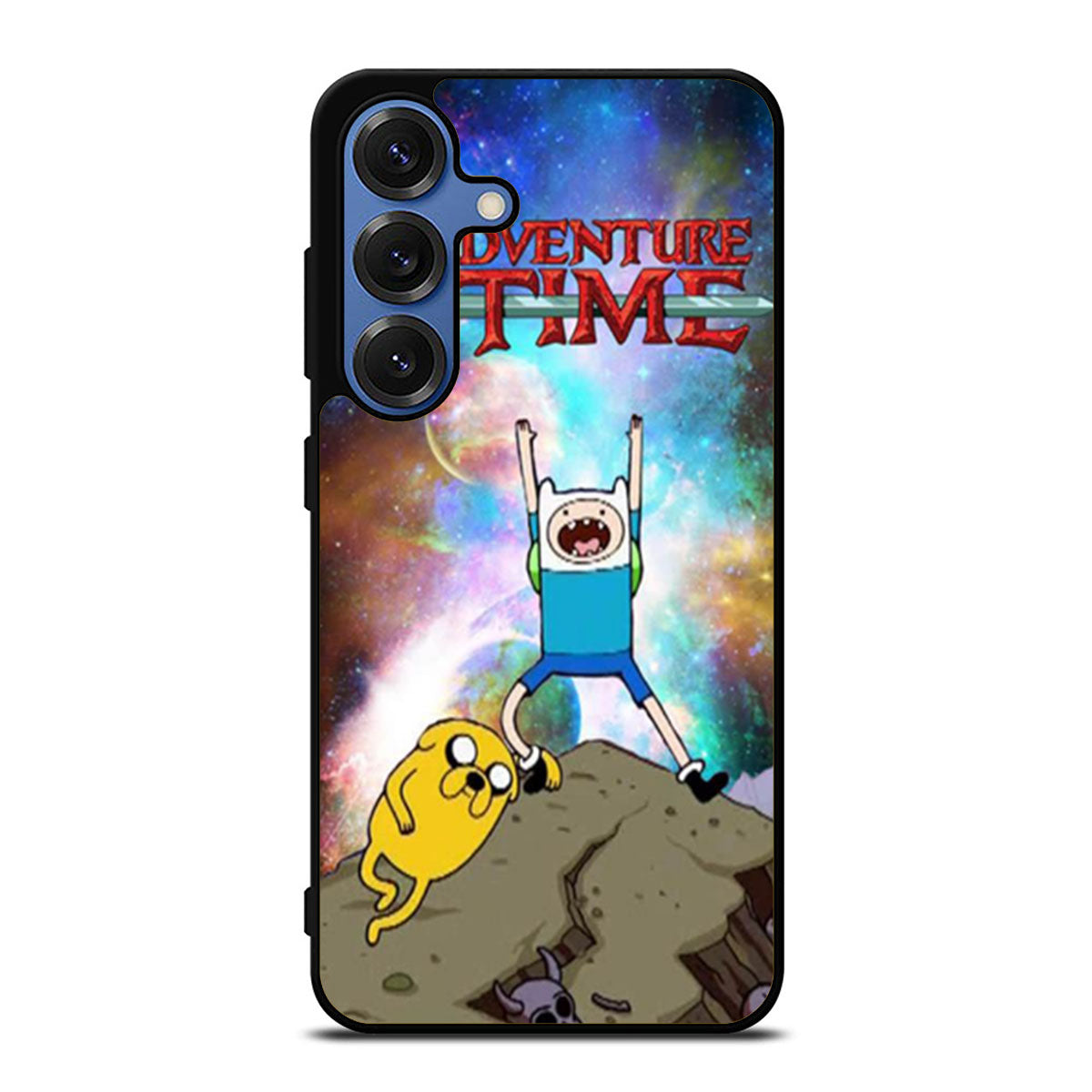 Adventure Time Finn and Jake Galaxy Nebula Samsung S25 Ultra Case