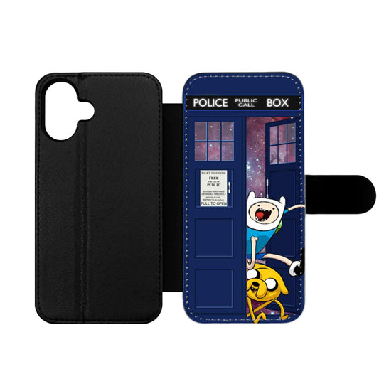 Adventure Time Jake Finn In Doctor Who Tardis Wallet iPhone Case