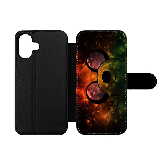 Adventure Time Jake The Dog Face In Galaxy Nebula Wallet iPhone Case