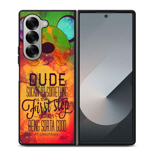 Adventure Time Jake The Dog Quote Galaxy Nebula Samsung Z Fold 6 Case