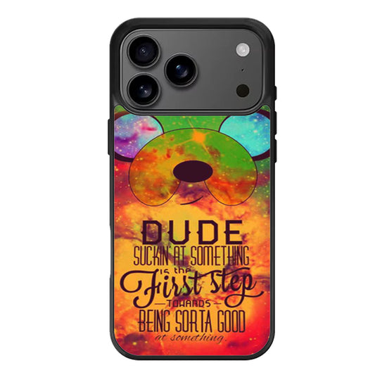 Adventure Time Jake The Dog Quote Galaxy Nebula iPhone 17 Pro Max Case