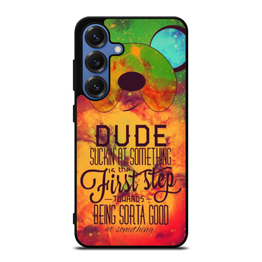 Adventure Time Jake The Dog Quote Galaxy Nebula Samsung S25 Ultra Case