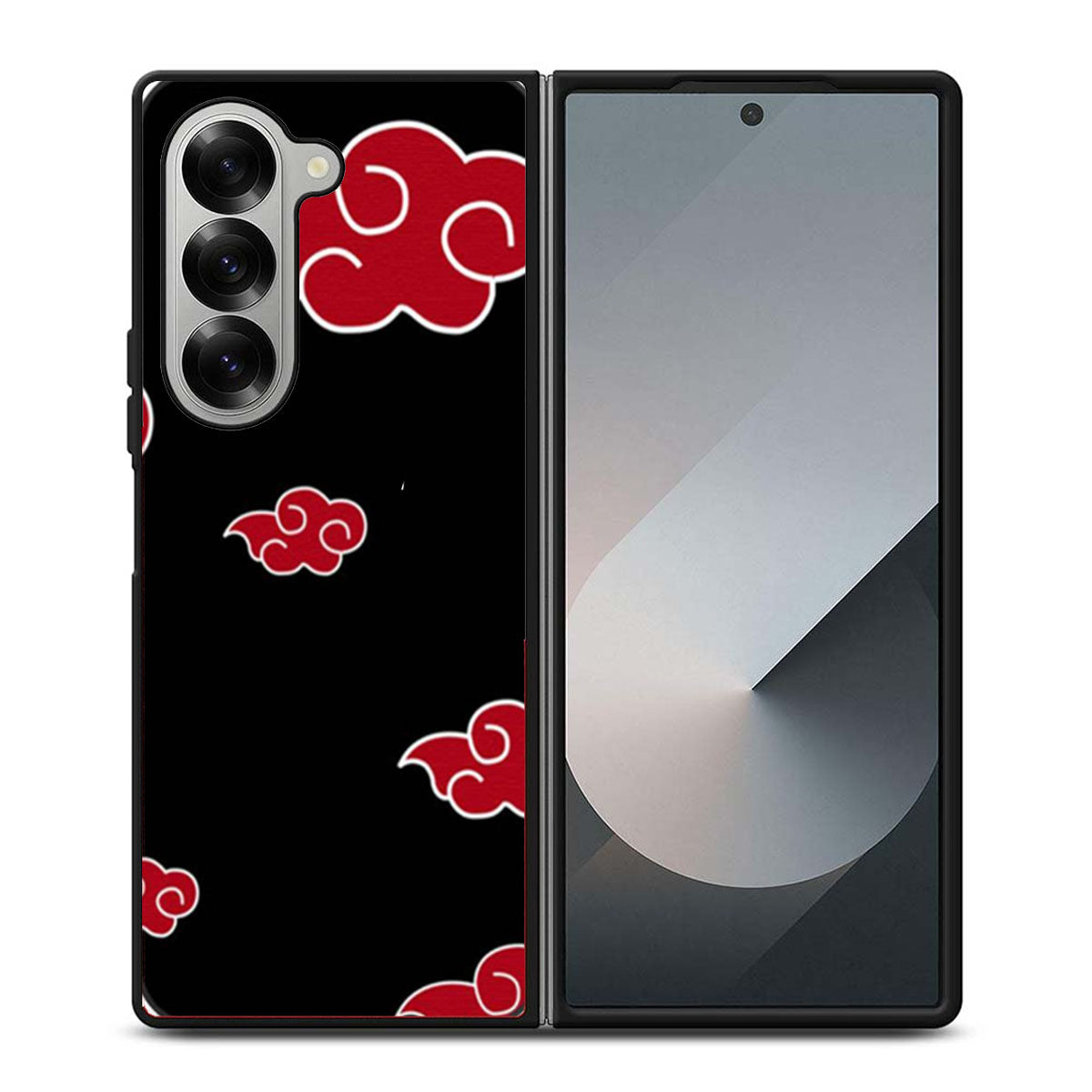 Akatsuki Red Cloud Pattern Samsung Z Fold 6 Case