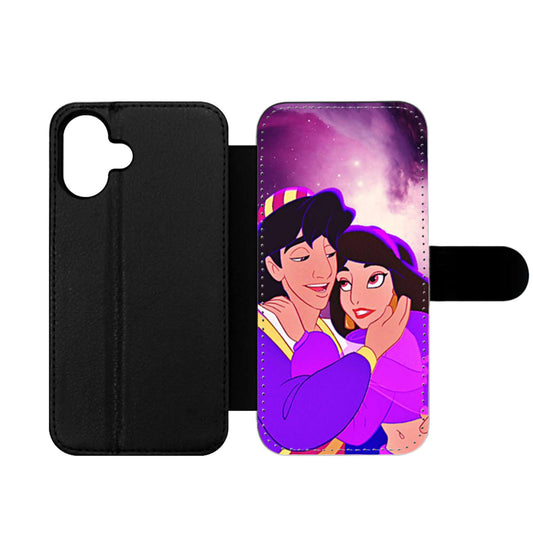 Aladdin And Jasmine Disney In Galaxy Nebula Wallet iPhone Case