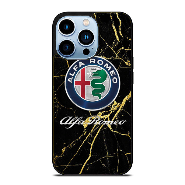 Alfa Romeo Black Marble iPhone 14 Pro Max Case