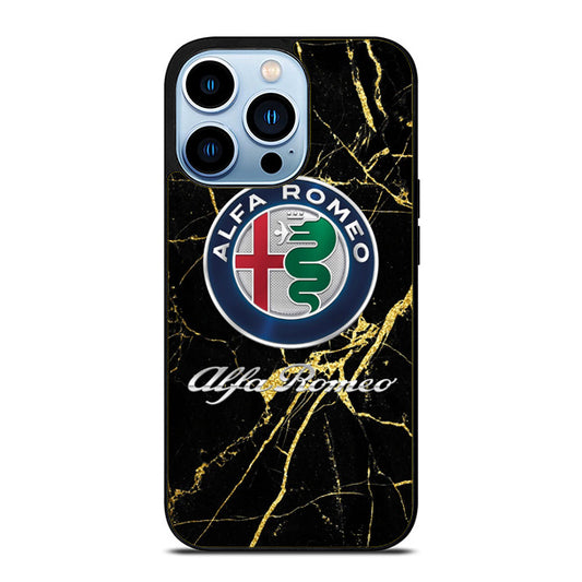 Alfa Romeo Black Marble iPhone 14 Pro Max Case