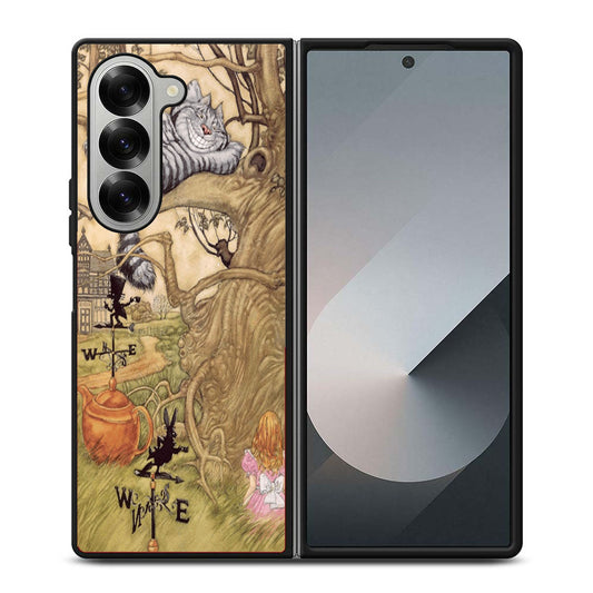 Alice And The Cheshire Art Samsung Z Fold 6 Case