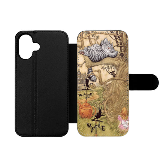 Alice And The Cheshire Art Wallet iPhone Case