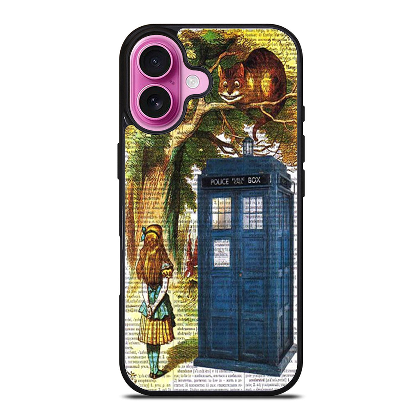 Alice In Wonderland And Tardis Doctor Who iPhone Case Cover