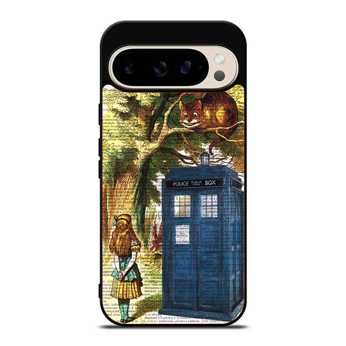 Alice In Wonderland And Tardis Doctor Who Google Pixel 9 Pro Case