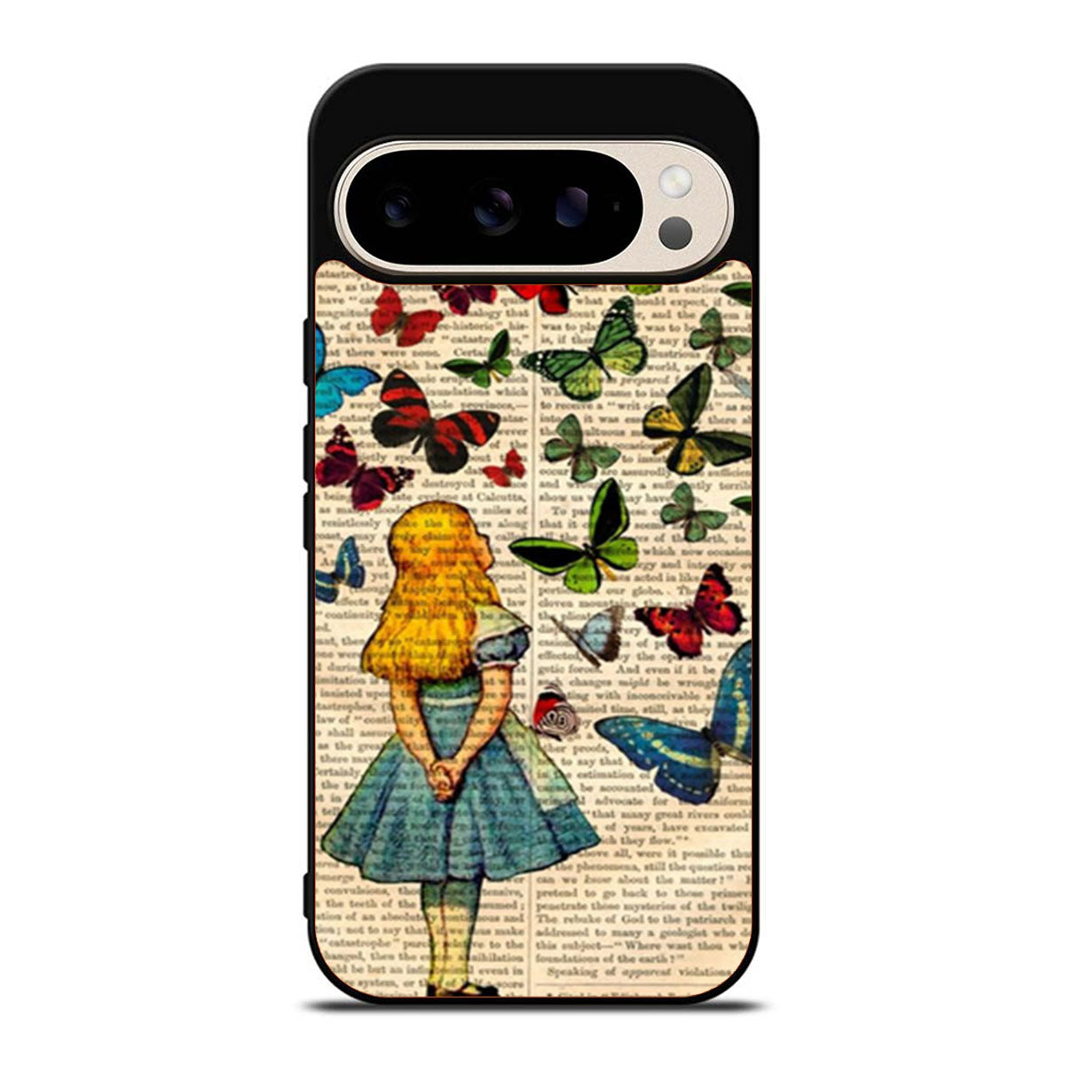 Alice In Wonderland Book Butterflies Google Pixel 9 Pro Case