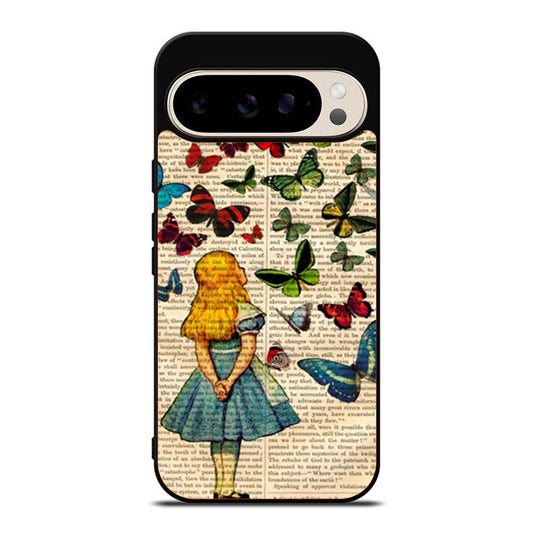 Alice In Wonderland Book Butterflies Google Pixel 9 Pro Case
