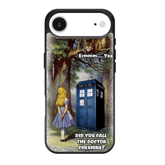 Alice In Wonderland Cheshire Cat and Doctor Who Tardis iPhone Air Case