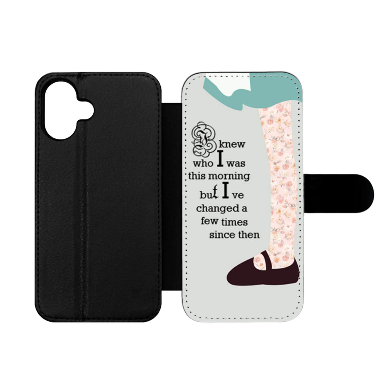Alice In Wonderland Quote Wallet iPhone Case