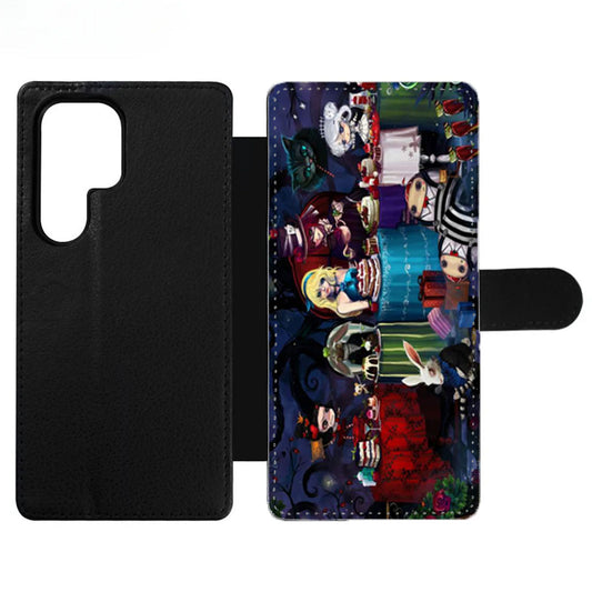 Alice In Wonderland Tea Party Wallet Samsung Case