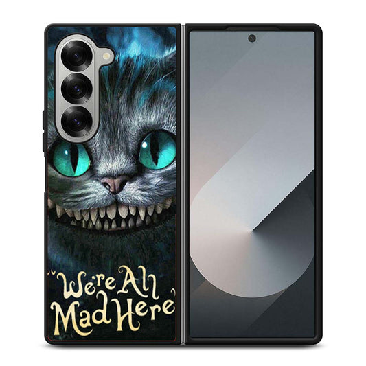 Alice In Wonderland Were All Mad Here Samsung Z Fold 6 Case