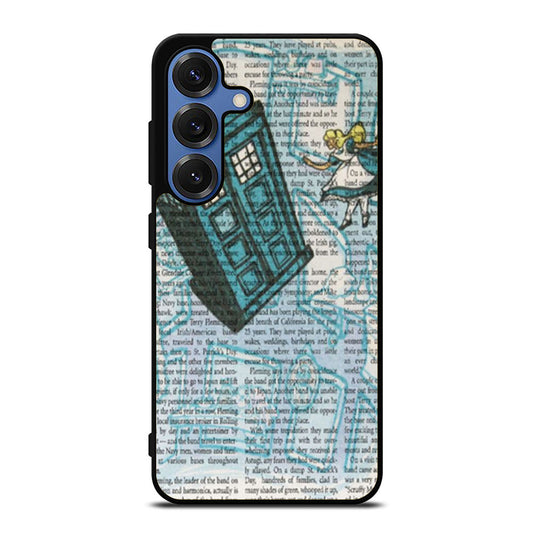 Alice In Wonderland Tardis Doctor Who Samsung S25 Ultra Case
