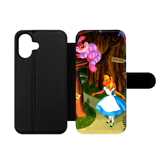 Alice in Wonderland Cheshire Cat Two Wallet iPhone Case