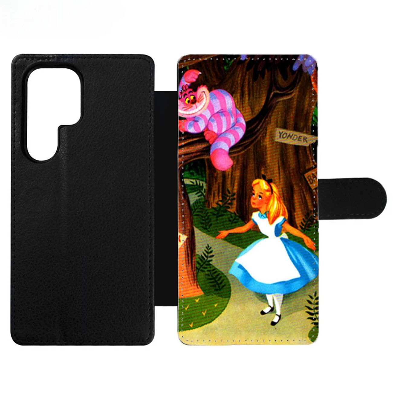 Alice in Wonderland Cheshire Cat Two Wallet Samsung Case