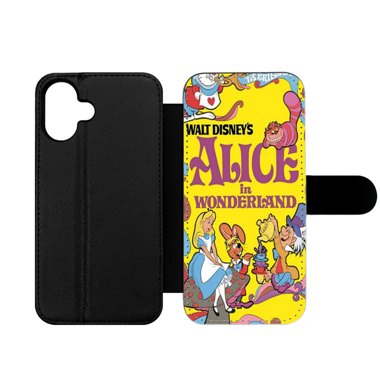 Alice in Wonderland Disney Cover Book Wallet iPhone Case