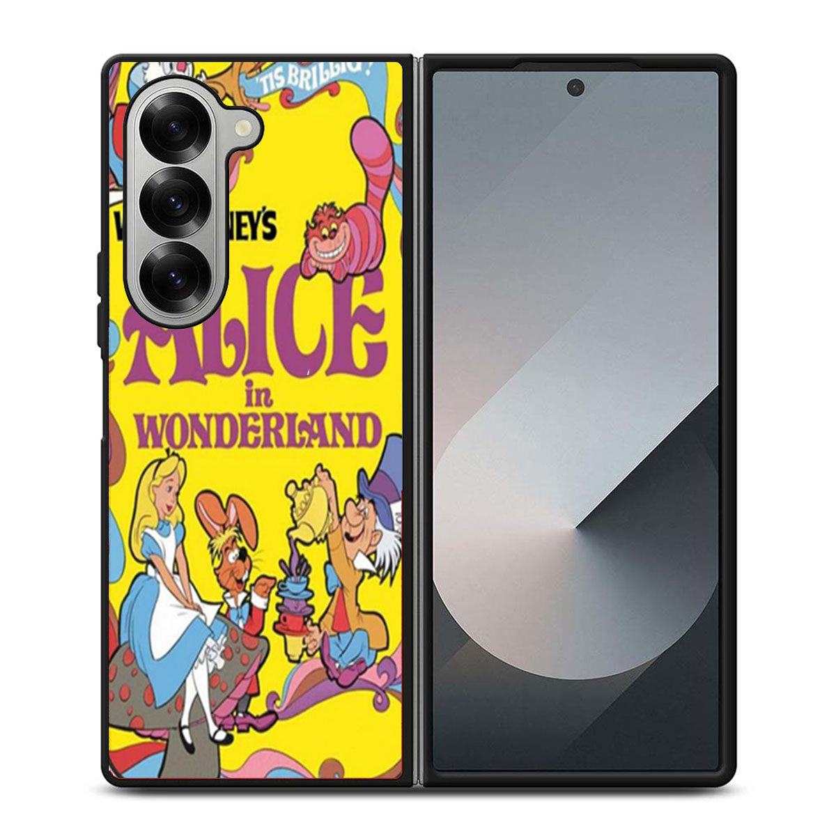 Alice in Wonderland Disney Cover Book Samsung Z Fold 6 Case