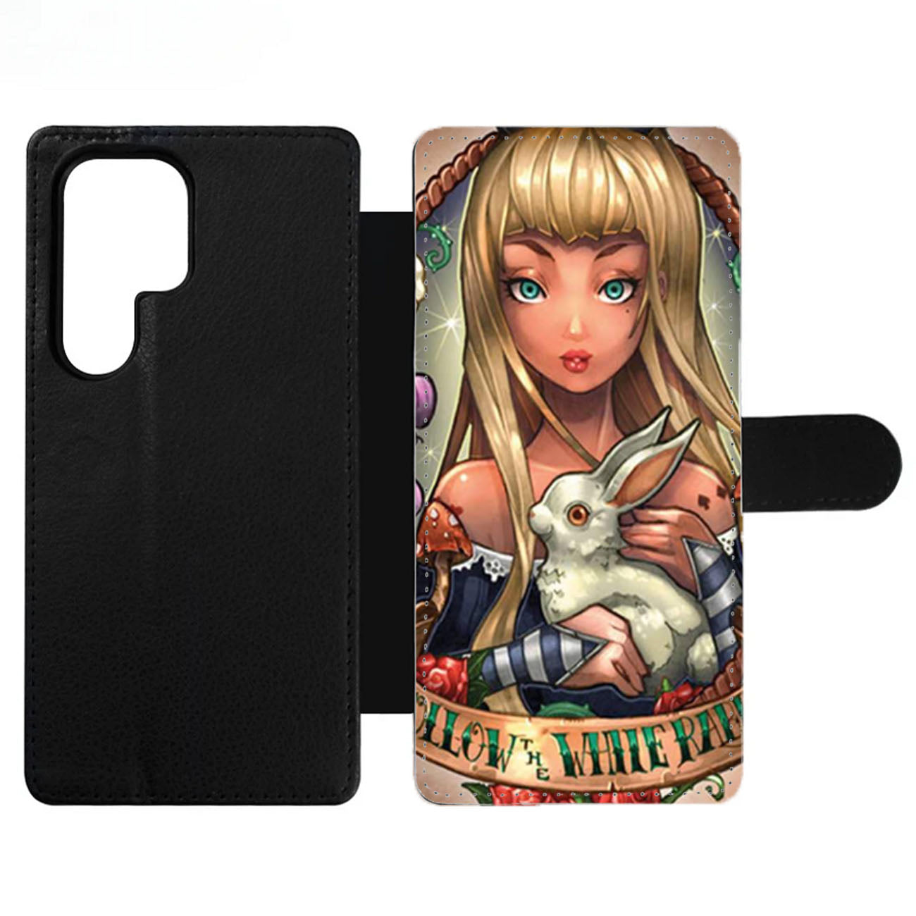 Alice in Wonderland Follow The White Rabbit Wallet Samsung Case