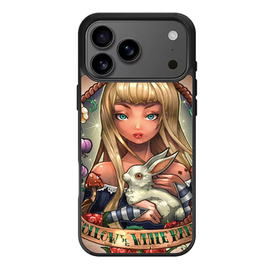 Alice in Wonderland Follow The White Rabbit iPhone 17 Pro Max Case