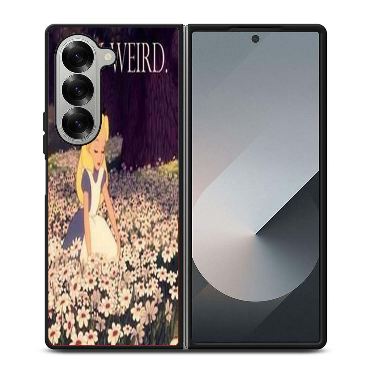 Alice in Wonderland Stay Weird Samsung Z Fold 6 Case