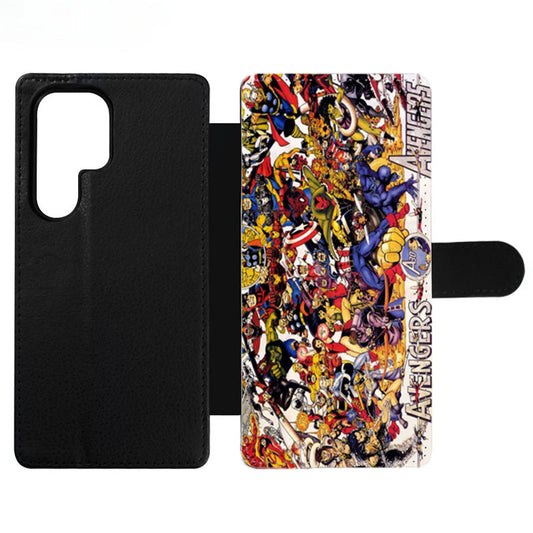 All Characters Avengers Wallet Samsung Case