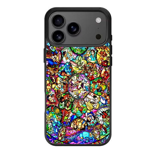 All Characters Disney Stained Glass iPhone 17 Pro Max Case