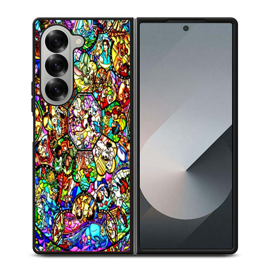 All Characters Disney Stained Glass Samsung Z Fold 6 Case