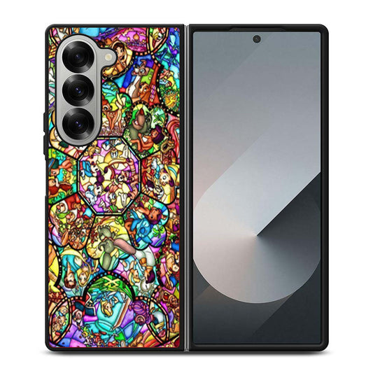 All Disney Heroes Stained Glass Samsung Z Fold 6 Case
