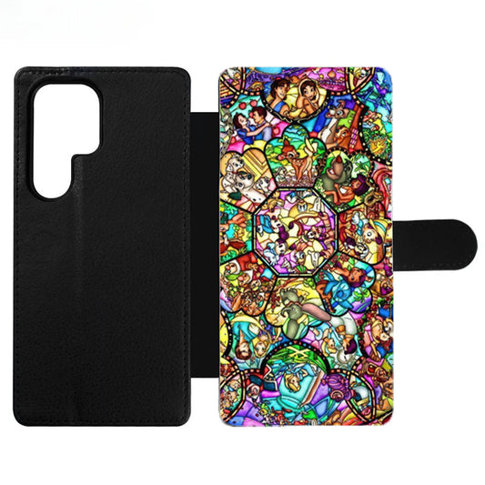 All Disney Heroes Stained Glass Wallet Samsung Case