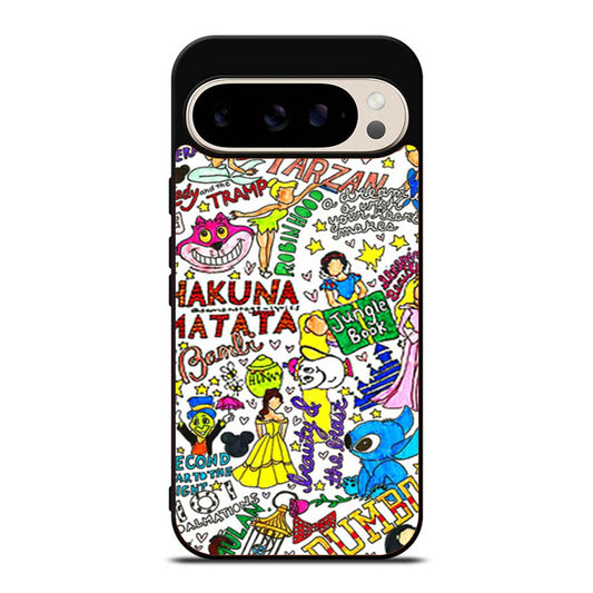 All Disney Princesses Collage Google Pixel 9 Pro Case