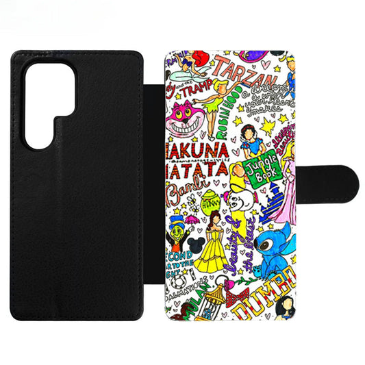 All Disney Princesses Collage Wallet Samsung Case