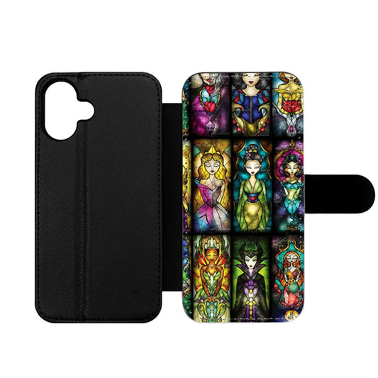 All Princess Disney Stained Glass Wallet iPhone Case