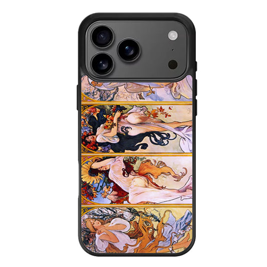 Alphonse Alfons Mucha Spring Art Nouveau iPhone 17 Pro Max Case