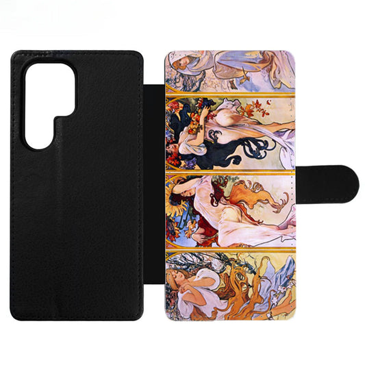 Alphonse Alfons Mucha Spring Art Nouveau Wallet Samsung Case