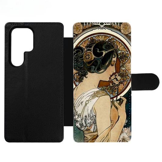 Alphonse Mucha Primrose Wallet Samsung Case