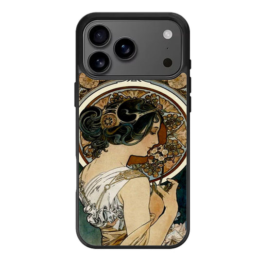 Alphonse Mucha Primrose iPhone 17 Pro Max Case