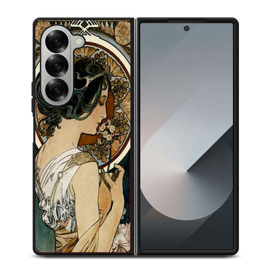 Alphonse Mucha Primrose Samsung Z Fold 6 Case