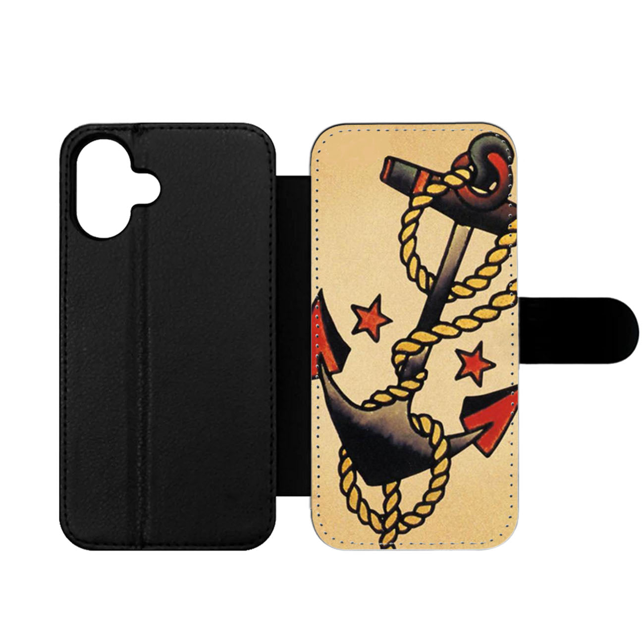 Anchor Tattoo Style Sailor Pirate Wallet iPhone Case
