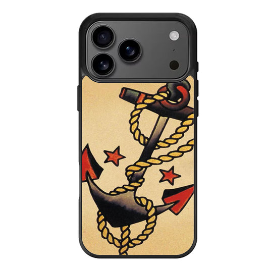 Anchor Tattoo Style Sailor Pirate iPhone 17 Pro Max Case