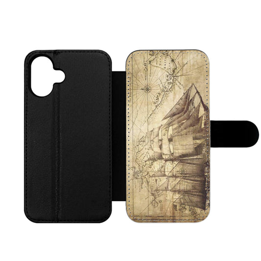 Ancient Ship Wallet iPhone Case